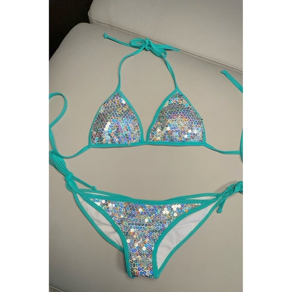 Women's medium Dippin' Daisy's two piece sequined mermaid bathing suit swimsuit